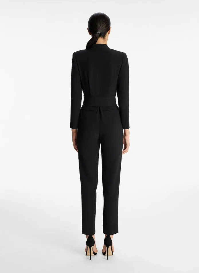 Knitwear Women ALC Kieran Crepe Jumpsuit Black Knitwear Women ALC Kieran Crepe Jumpsuit Black
