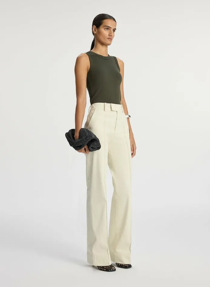 Knitwear Women ALC Simon Stretch Cotton Pant Bone