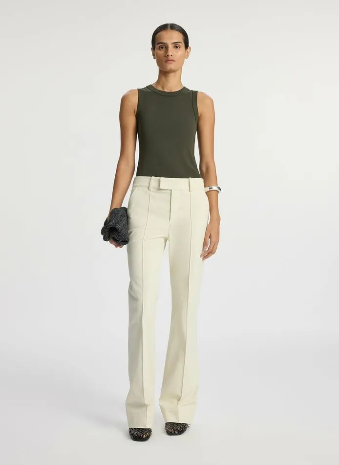 Knitwear Women ALC Simon Stretch Cotton Pant Bone Knitwear Women ALC Simon Stretch Cotton Pant Bone