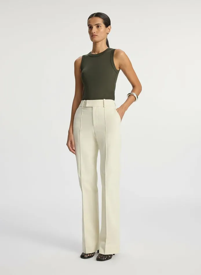 Knitwear Women ALC Simon Stretch Cotton Pant Bone Knitwear Women ALC Simon Stretch Cotton Pant Bone