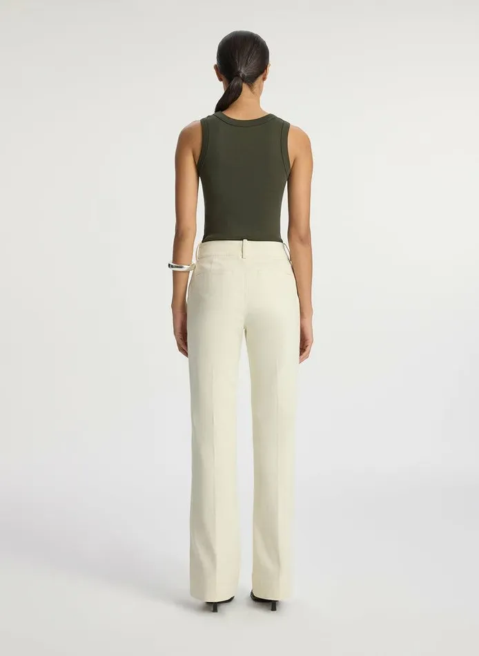 Knitwear Women ALC Simon Stretch Cotton Pant Bone Knitwear Women ALC Simon Stretch Cotton Pant Bone