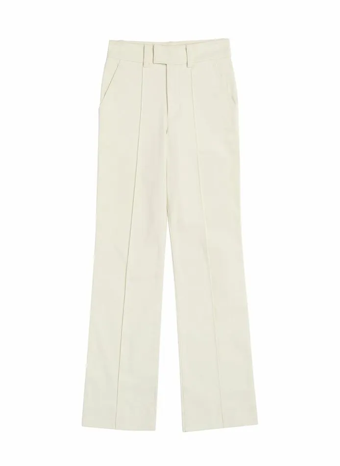 Knitwear Women ALC Simon Stretch Cotton Pant Bone Knitwear Women ALC Simon Stretch Cotton Pant Bone