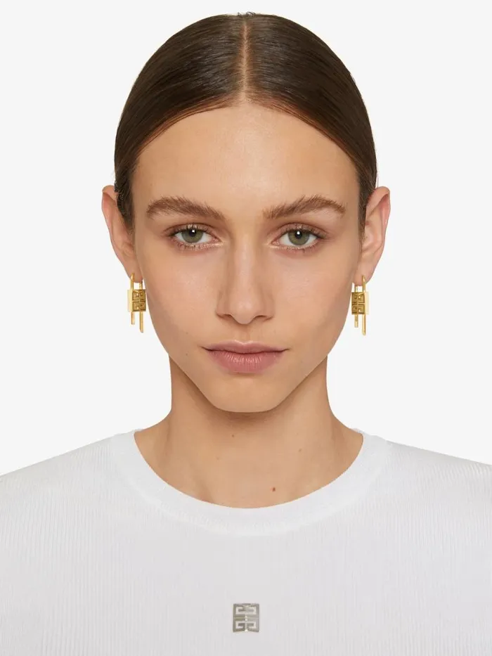 Lock Earrings In Metal Golden Yellow Women Givenchy Jewelry