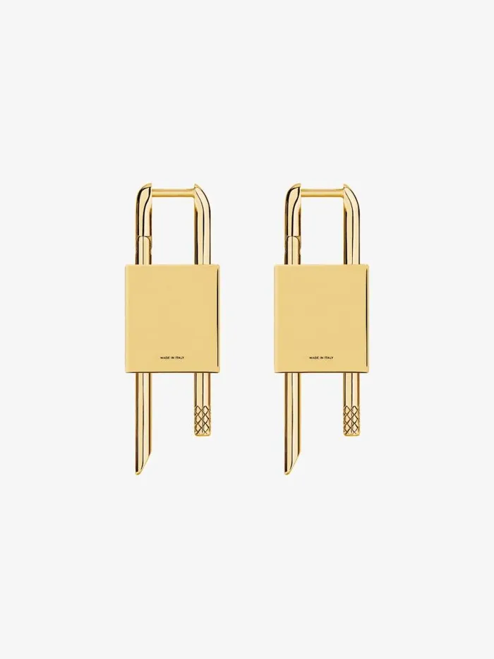 Lock Earrings In Metal Golden Yellow Women Givenchy Jewelry