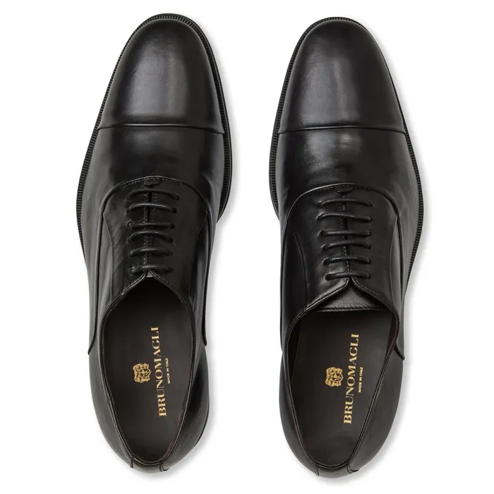 Maioco Leather Oxford 8211 Black Men Bruno Magli Laceups and Oxfords