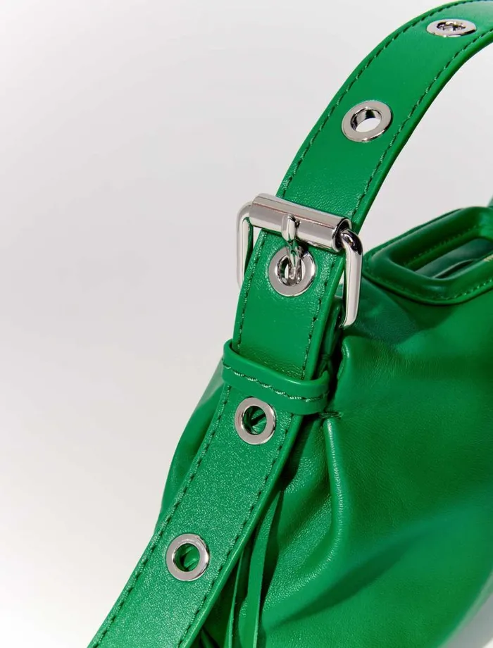 Maje Mini Bags Womens Smooth Leather Mini Miss M Bag Green