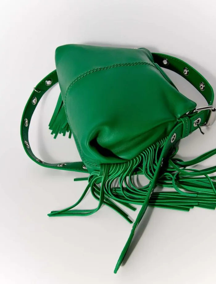 Maje Mini Bags Womens Smooth Leather Mini Miss M Bag Green