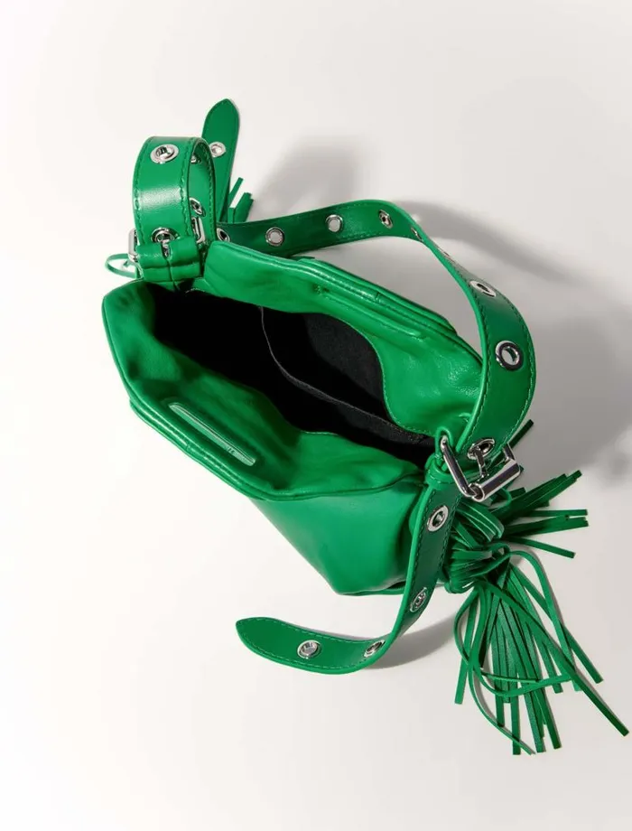 Maje Mini Bags Womens Smooth Leather Mini Miss M Bag Green