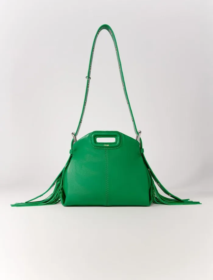 Maje Mini Bags Womens Smooth Leather Mini Miss M Bag Green