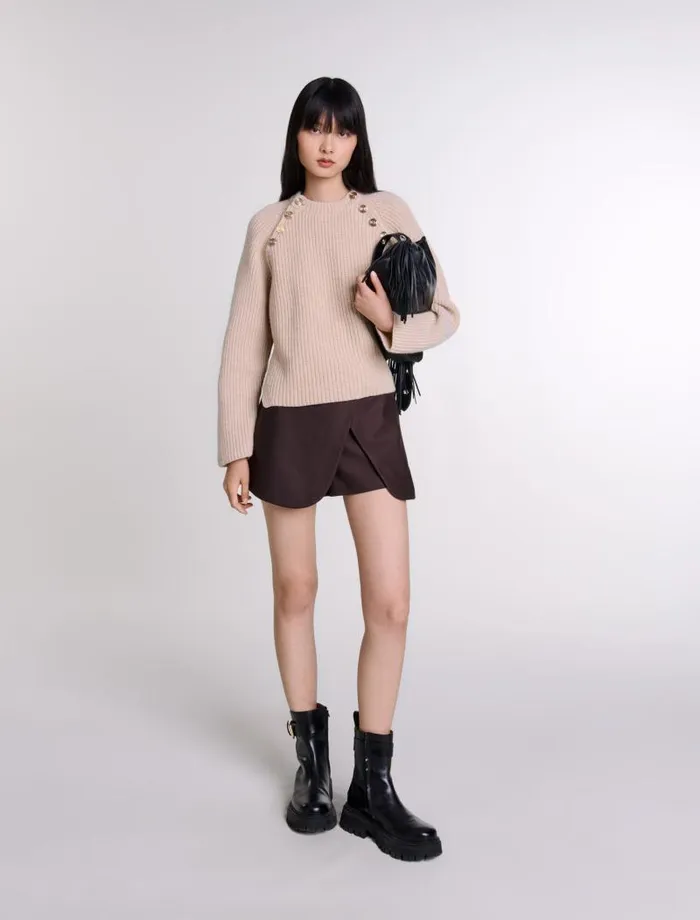 Maje Skirts and Shorts Womens Skort Brown