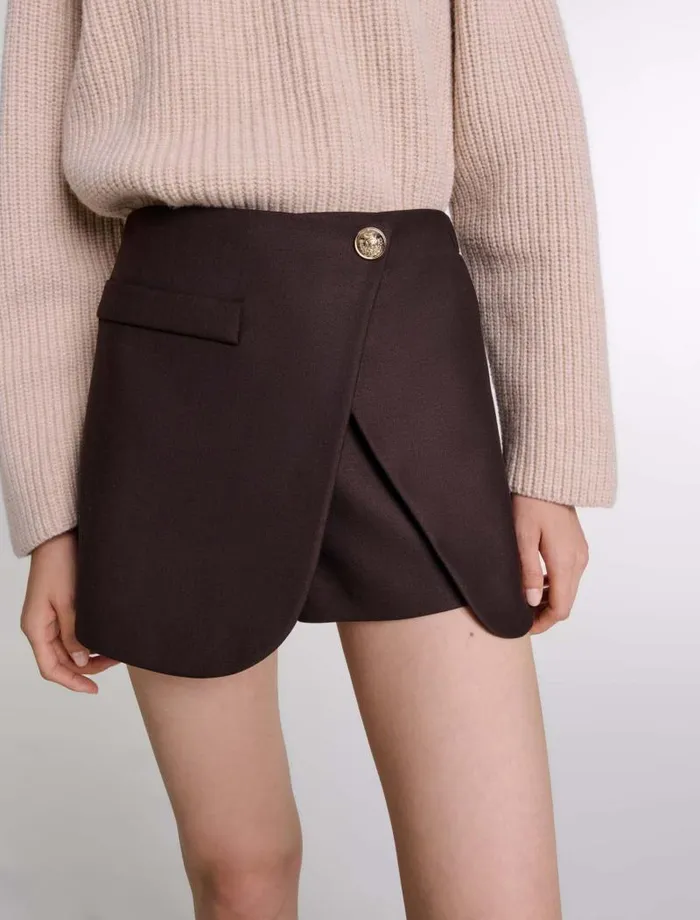 Maje Skirts and Shorts Womens Skort Brown