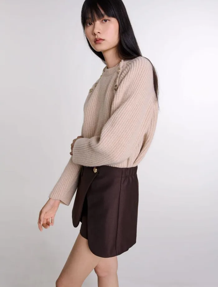 Maje Skirts and Shorts Womens Skort Brown