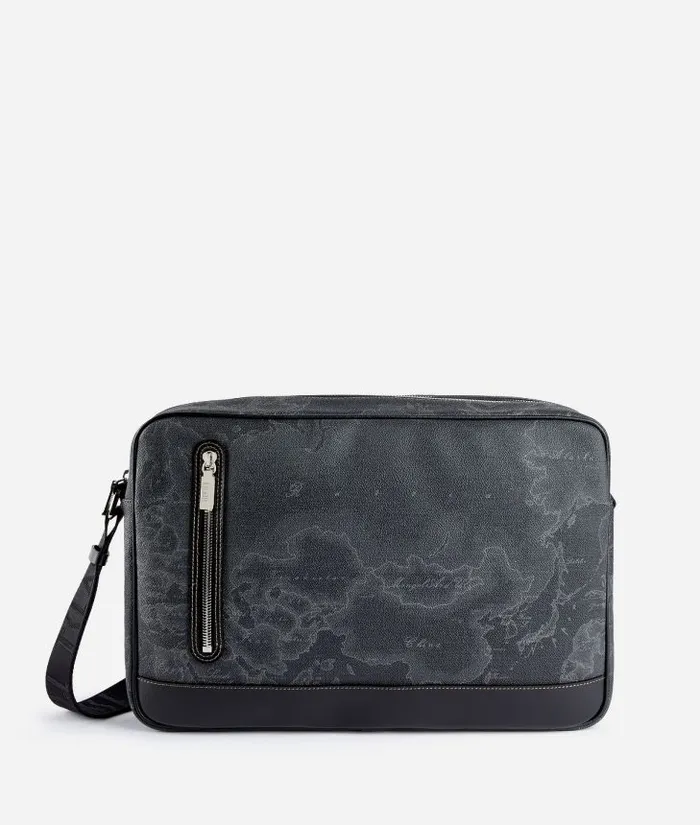 Man Crossbody and Messenger Bags Alviero Martini Geo Black Messenger Bag