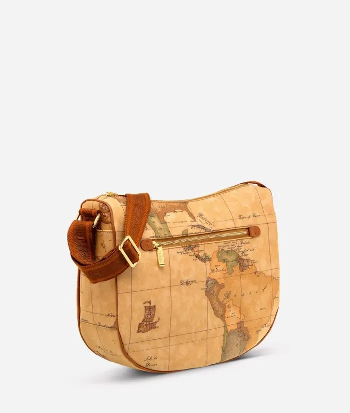 Man Crossbody and Messenger Bags Alviero Martini Geo Classic Medium HalfMoon Handbag