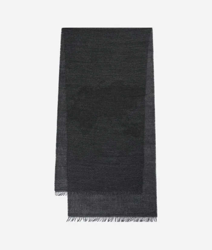 Man Scarves and Hats Alviero Martini Geo Full Wool Blend Maxi Scarf 45215185 Anthracite Grey