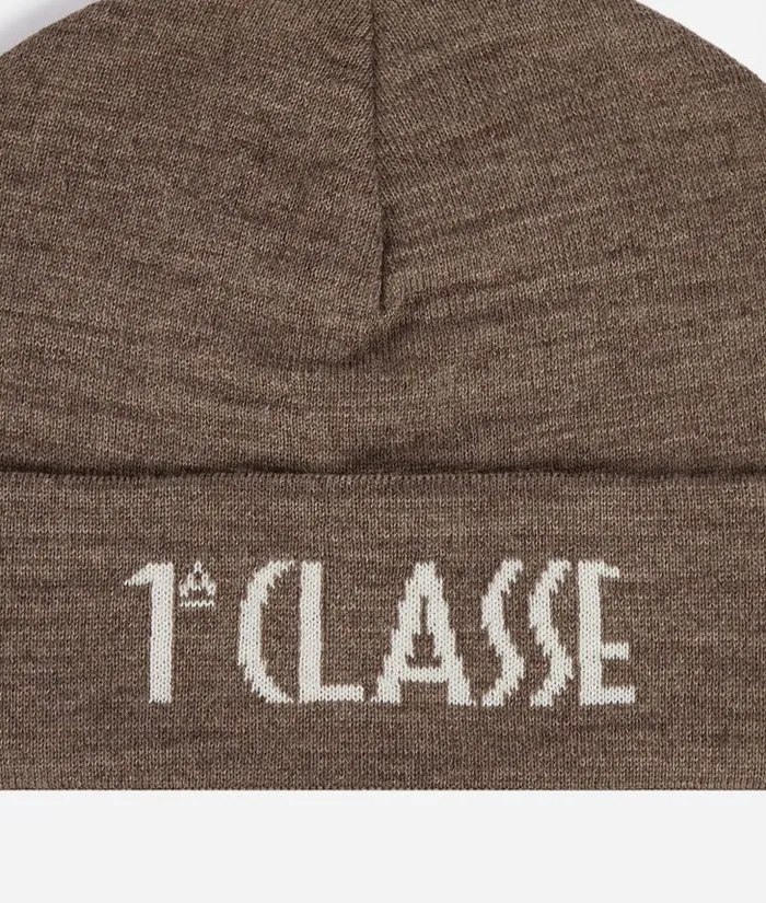 Man Scarves and Hats Alviero Martini Wool Blend Hat With Logo Dark Taupe