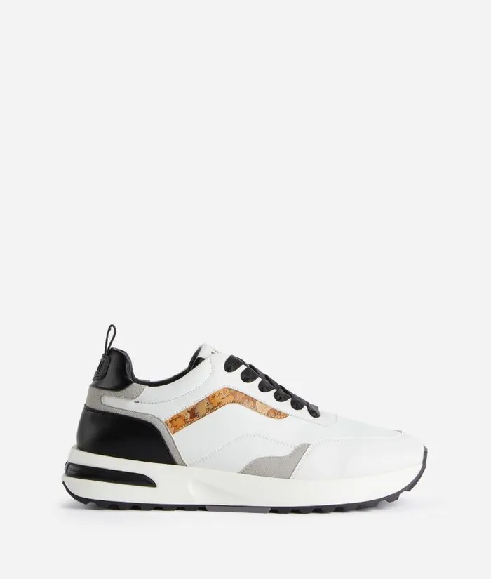 Man Sneakers and Ankle Boots Alviero Martini Geo Road Cambridge Faux Napa Leather Sneakers White Man Sneakers and Ankle Boots Alviero Martini Geo Road Cambridge Faux Napa Leather Sneakers White