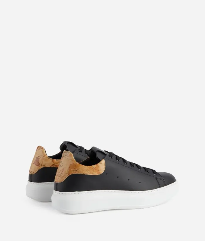 Man Sneakers and Ankle Boots Alviero Martini Smooth Leather Sneakers Black