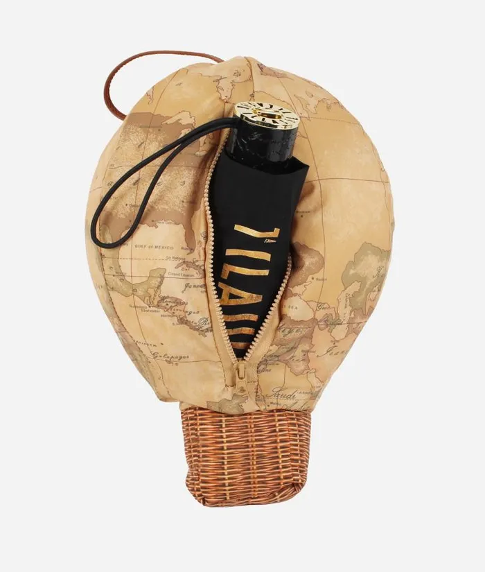Man Umbrellas Alviero Martini 1 Classe Supermini Umbrella With Hot Air Balloon Gift Box Black