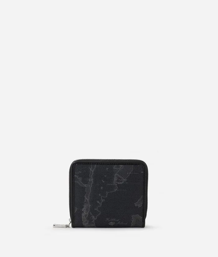 Man Wallets Alviero Martini Geo Black Small Ziparound Wallet