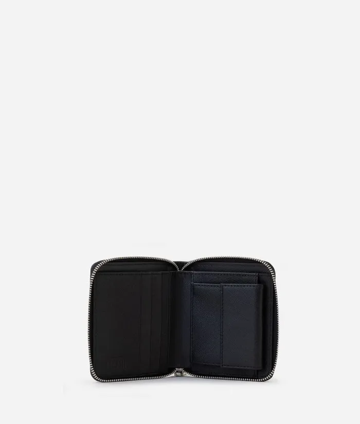 Man Wallets Alviero Martini Geo Black Small Ziparound Wallet