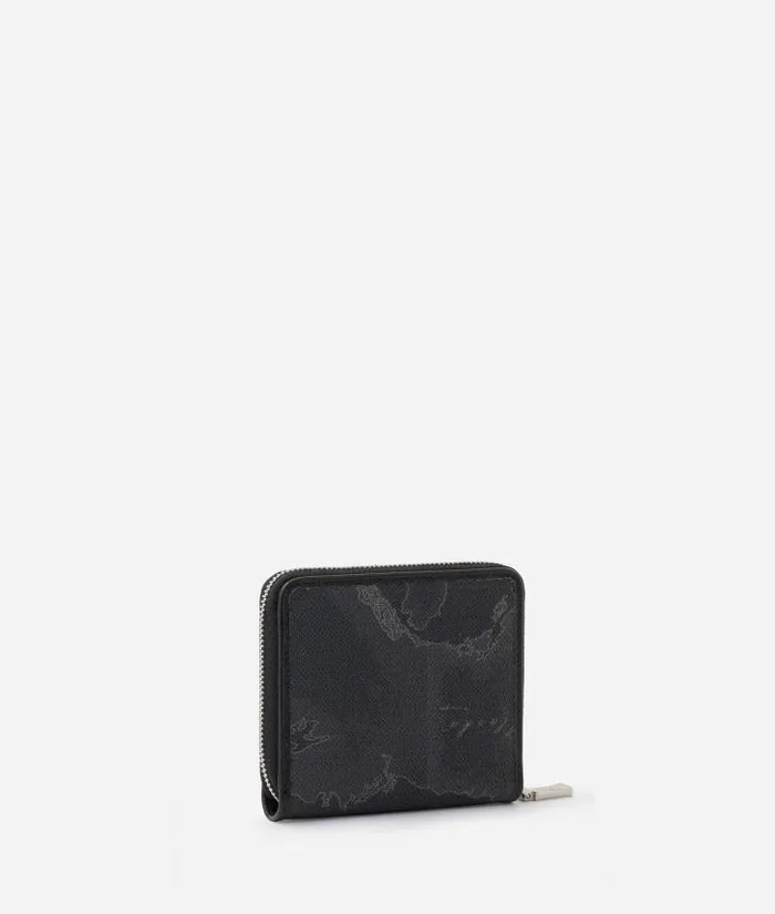 Man Wallets Alviero Martini Geo Black Small Ziparound Wallet