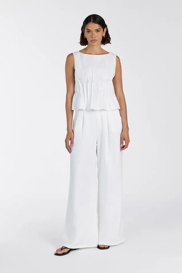 MANA WHITE PINTUCK TOP Women DISSH White Tops