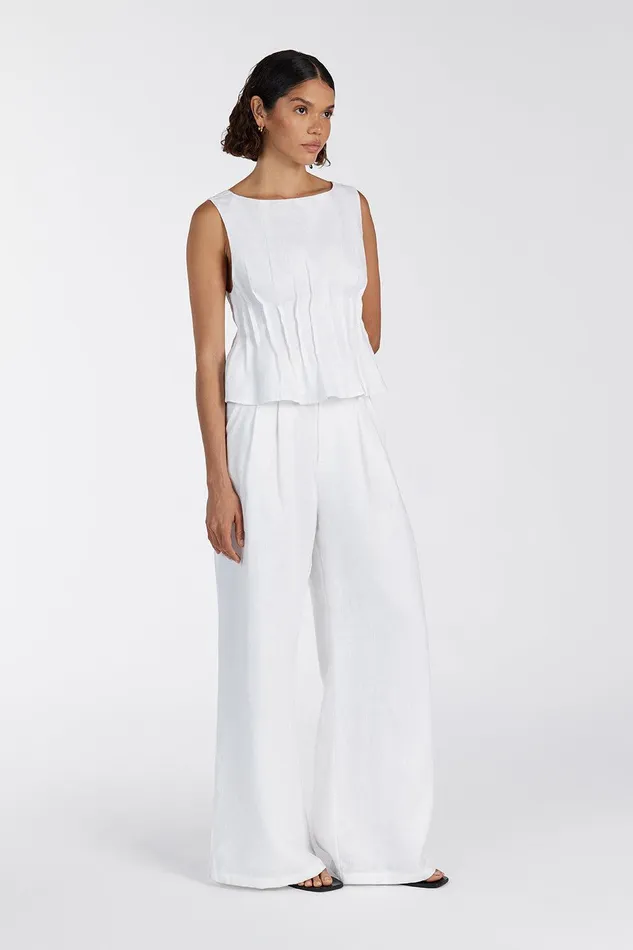MANA WHITE PINTUCK TOP Women DISSH White Tops