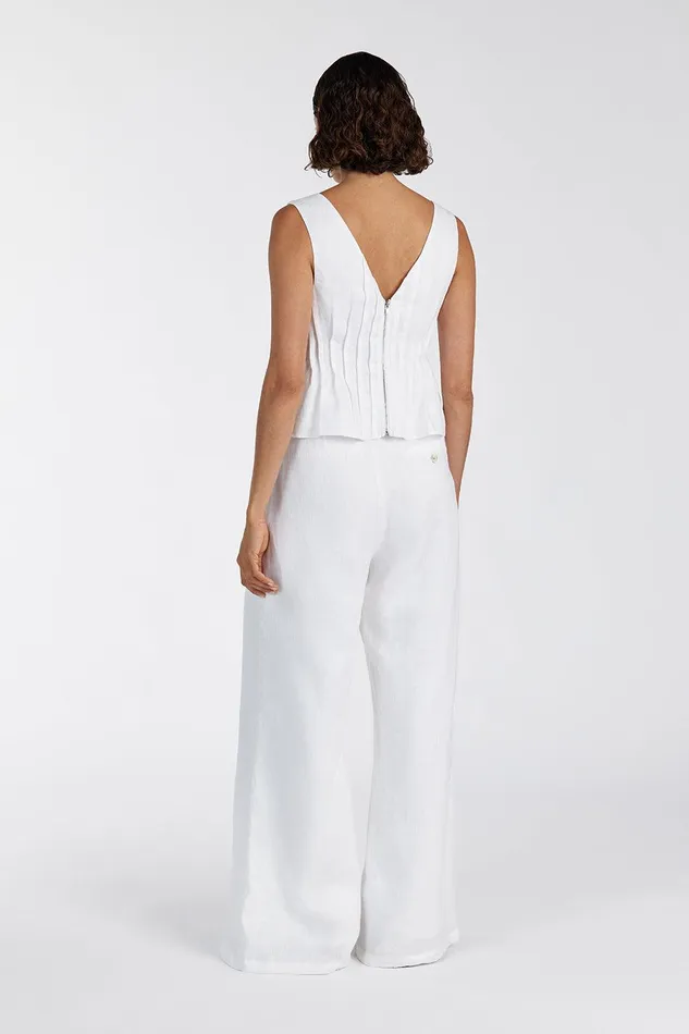 MANA WHITE PINTUCK TOP Women DISSH White Tops