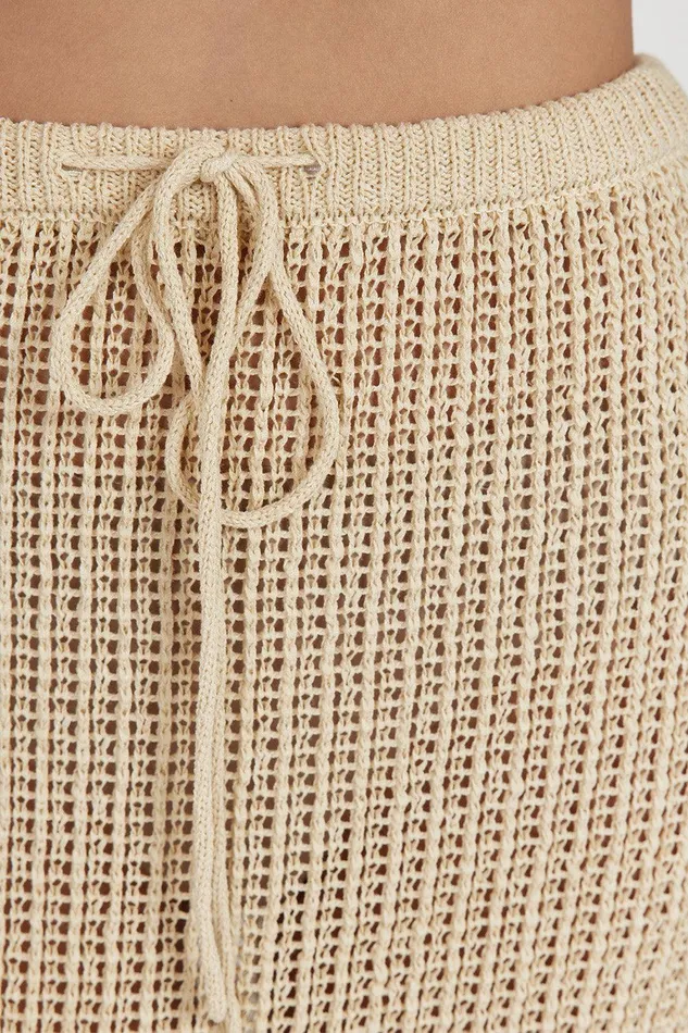 MARGOT WHEAT CROCHET MIDI SKIRT Women DISSH Midi