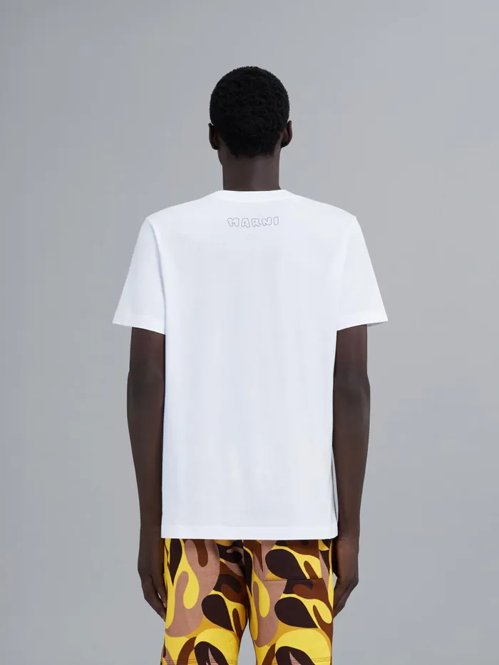 Marni Bio Jersey Logo Tshirt Lily White Mens Sweatshirts and Tshirts Marni Bio Jersey Logo Tshirt Lily White Mens Sweatshirts and Tshirts
