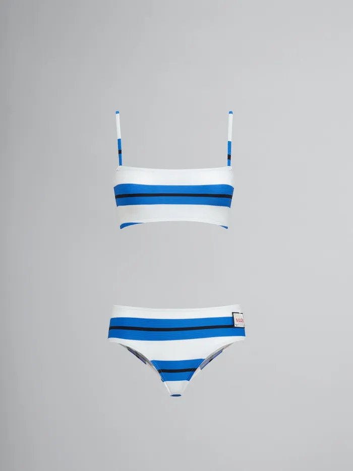 Marni Blue Nostalgia Print Stretch Bikini Royal Womens Beachwear