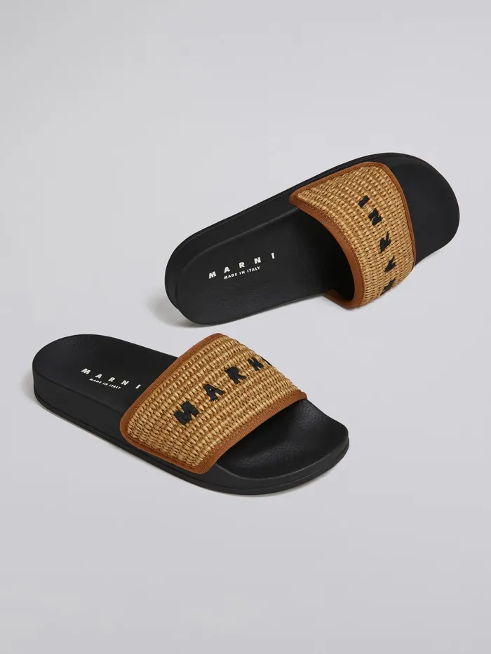 Marni Brown Raffia Sandal Raw Siena Womens Sandals and Wedges Marni Brown Raffia Sandal Raw Siena Womens Sandals and Wedges