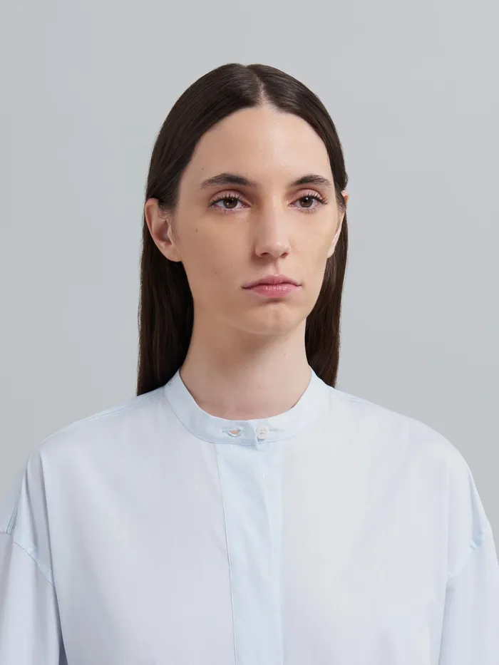 Marni Cotton Poplin Chemisier Dress Alluminium Womens Dresses Marni Cotton Poplin Chemisier Dress Alluminium Womens Dresses