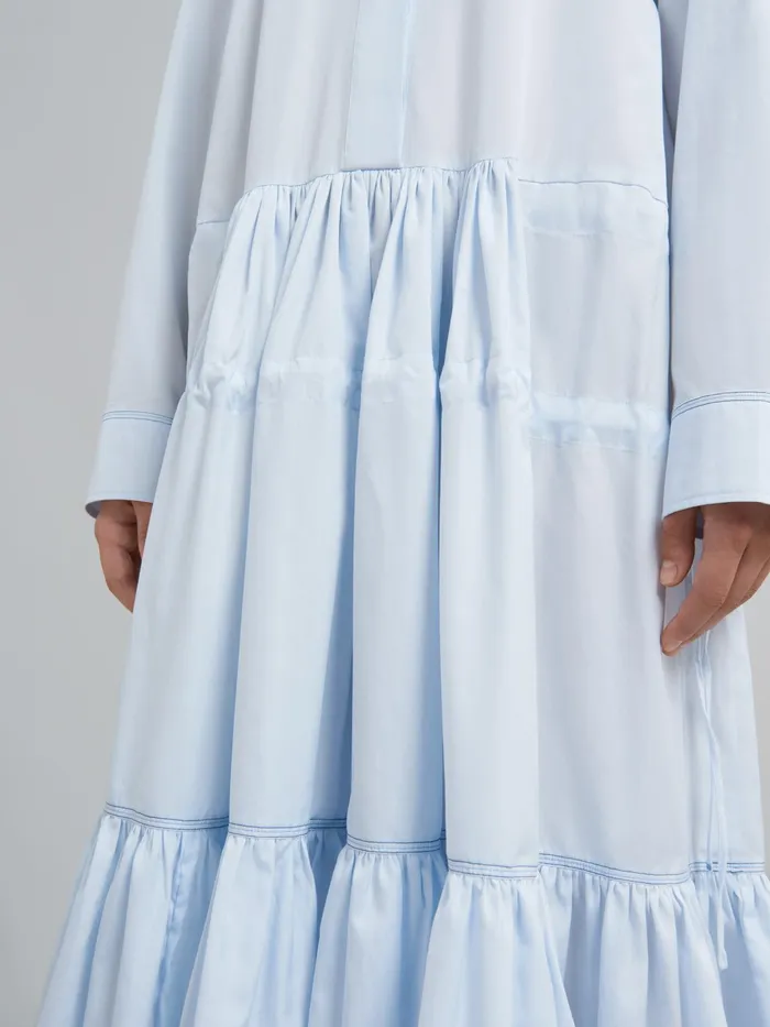 Marni Cotton Poplin Chemisier Dress Alluminium Womens Dresses Marni Cotton Poplin Chemisier Dress Alluminium Womens Dresses