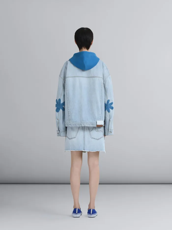 Marni Daisy Denim Jacket Arctic Womens Coats and Jackets Marni Daisy Denim Jacket Arctic Womens Coats and Jackets