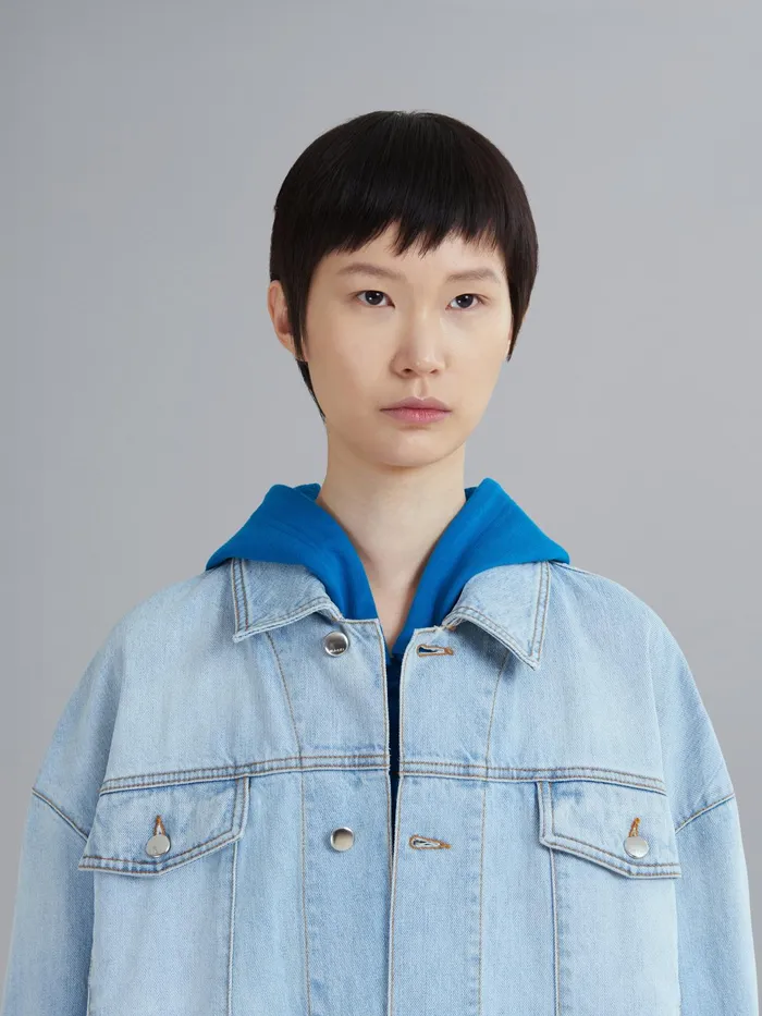 Marni Daisy Denim Jacket Arctic Womens Coats and Jackets Marni Daisy Denim Jacket Arctic Womens Coats and Jackets