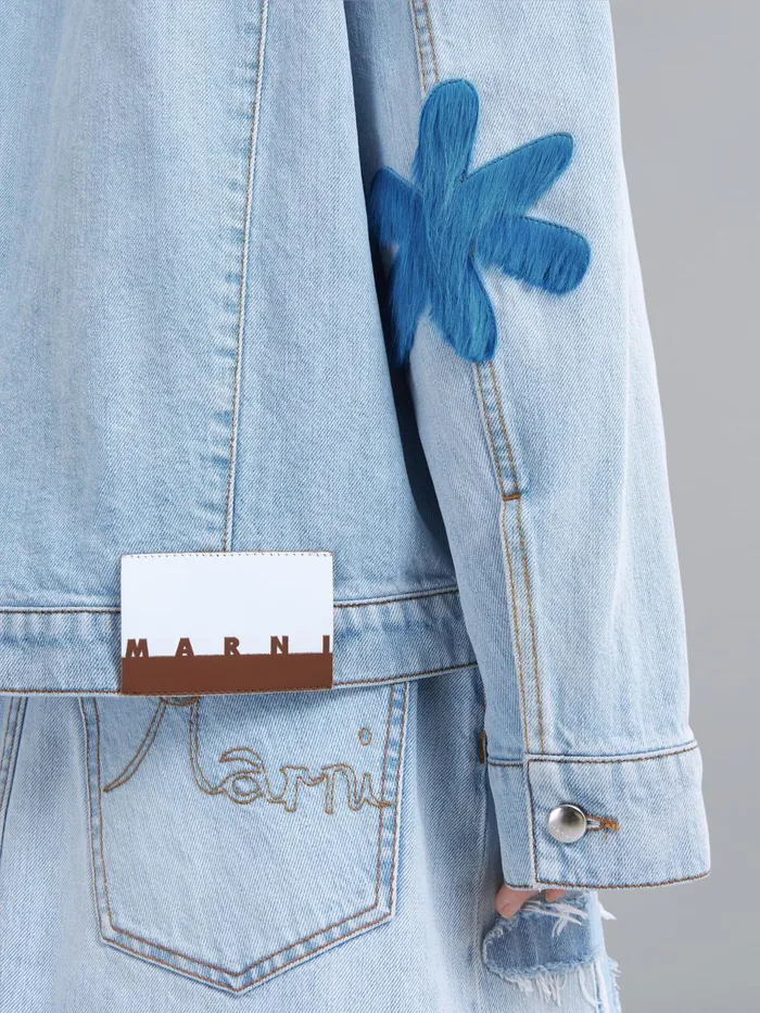 Marni Daisy Denim Jacket Arctic Womens Coats and Jackets Marni Daisy Denim Jacket Arctic Womens Coats and Jackets