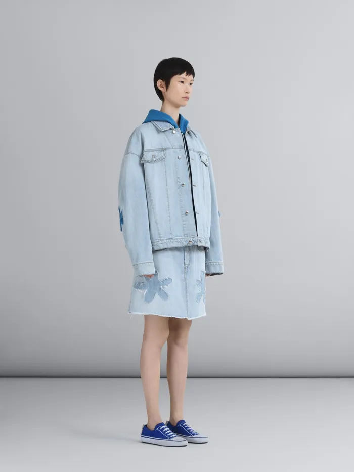 Marni Daisy Denim Jacket Arctic Womens Coats and Jackets Marni Daisy Denim Jacket Arctic Womens Coats and Jackets