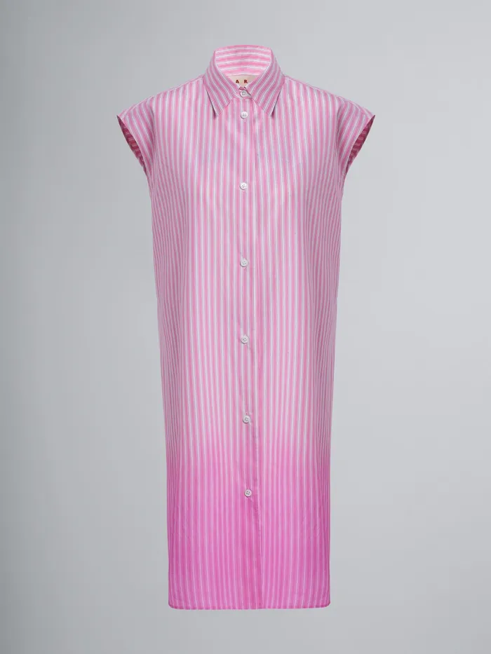 Marni Dipdyed Poplin Top Pink Gummy Womens Tops and Shirts