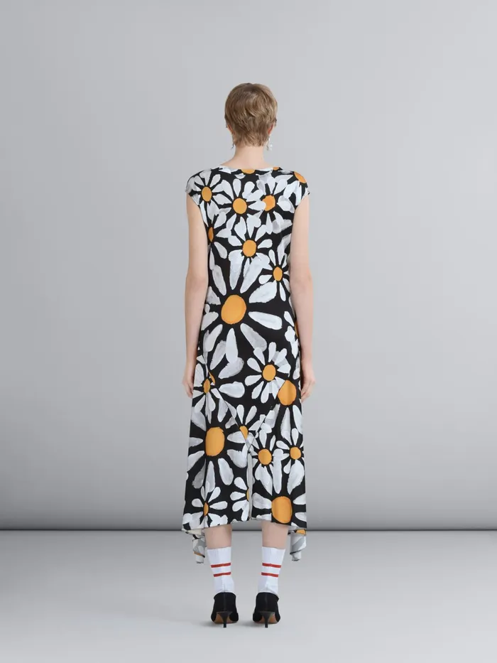 Marni Euphoria Print Viscose Jersey Dress Black Womens Dresses Marni Euphoria Print Viscose Jersey Dress Black Womens Dresses