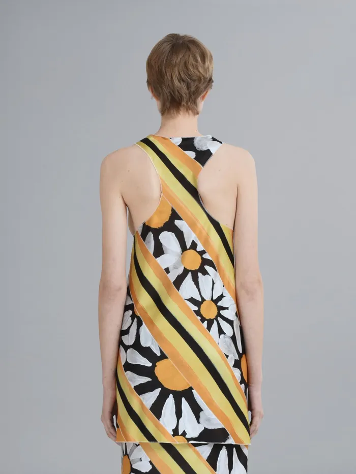 Marni Euphoria Print Viscose Jersey Tank Top Black Womens Tops and Shirts Marni Euphoria Print Viscose Jersey Tank Top Black Womens Tops and Shirts