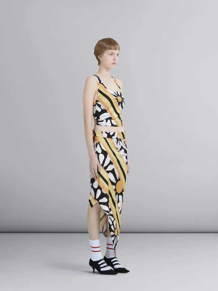 Marni Euphoria Print Viscose Jersey Tank Top Black Womens Tops and Shirts Marni Euphoria Print Viscose Jersey Tank Top Black Womens Tops and Shirts