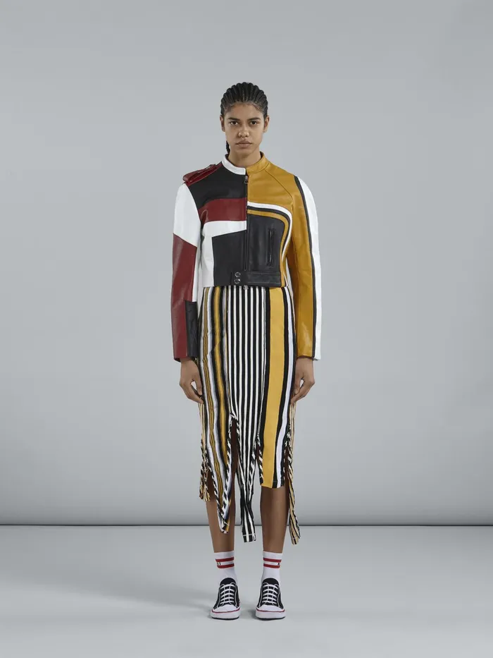 Marni Leather Biker Jacket Gold Womens Coats and Jackets Marni Leather Biker Jacket Gold Womens Coats and Jackets