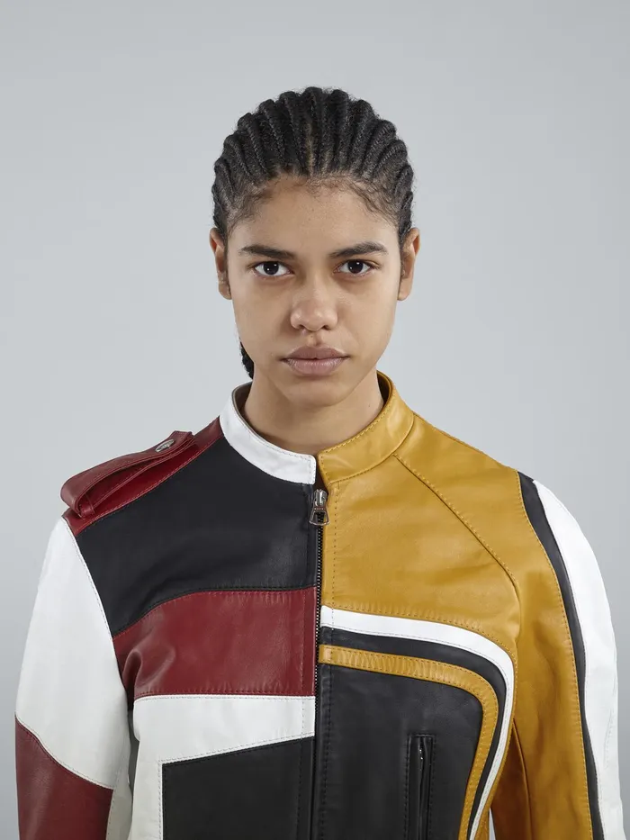 Marni Leather Biker Jacket Gold Womens Coats and Jackets Marni Leather Biker Jacket Gold Womens Coats and Jackets