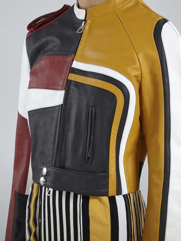 Marni Leather Biker Jacket Gold Womens Coats and Jackets Marni Leather Biker Jacket Gold Womens Coats and Jackets