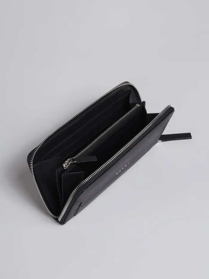 Marni Saffiano Leather Ziparound Wallet Black Mens Wallets and Small Leather Goods Marni Saffiano Leather Ziparound Wallet Black Mens Wallets and Small Leather Goods