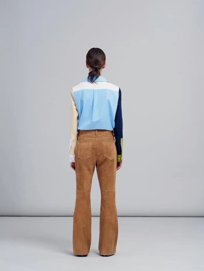 Marni Suede Natural Nappa Trousers Maroon Womens Pants Marni Suede Natural Nappa Trousers Maroon Womens Pants