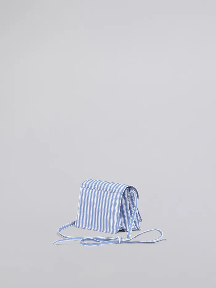 Marni Trunk Soft Mini Bag In Sky Blue And White Striped Poplin Iris Womens Handbags Marni Trunk Soft Mini Bag In Sky Blue And White Striped Poplin Iris Womens Handbags