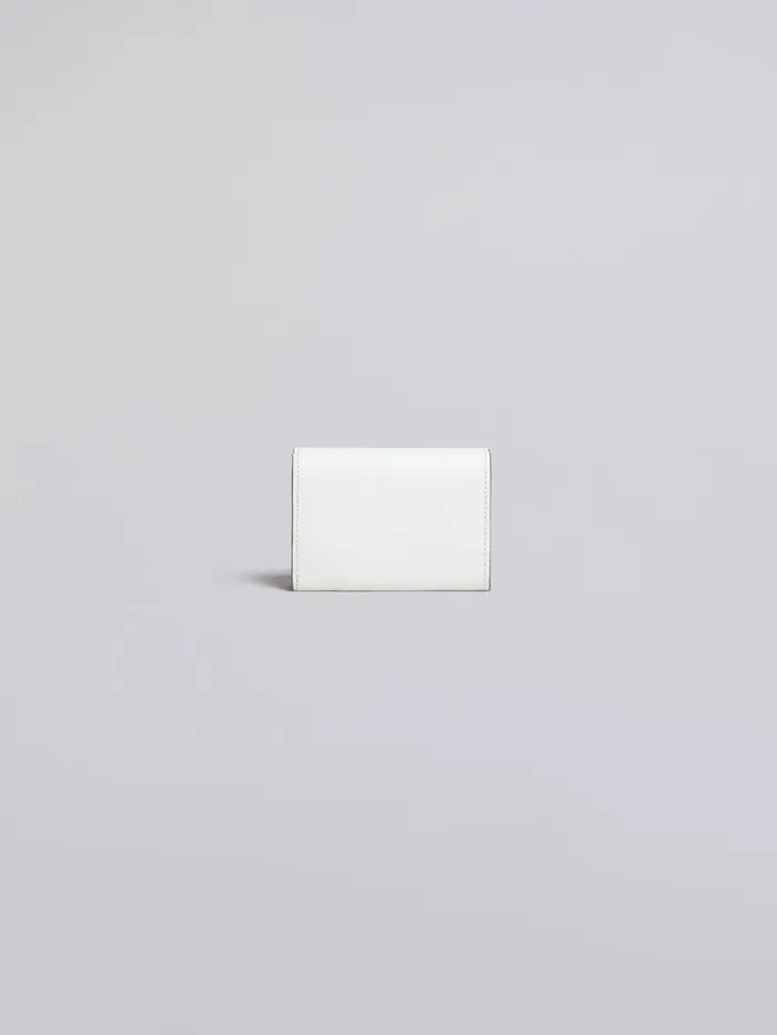 Marni White Saffiano Leather Trifold Wallet Limestone Womens Wallets and Small Leather Goods Marni White Saffiano Leather Trifold Wallet Limestone Womens Wallets and Small Leather Goods